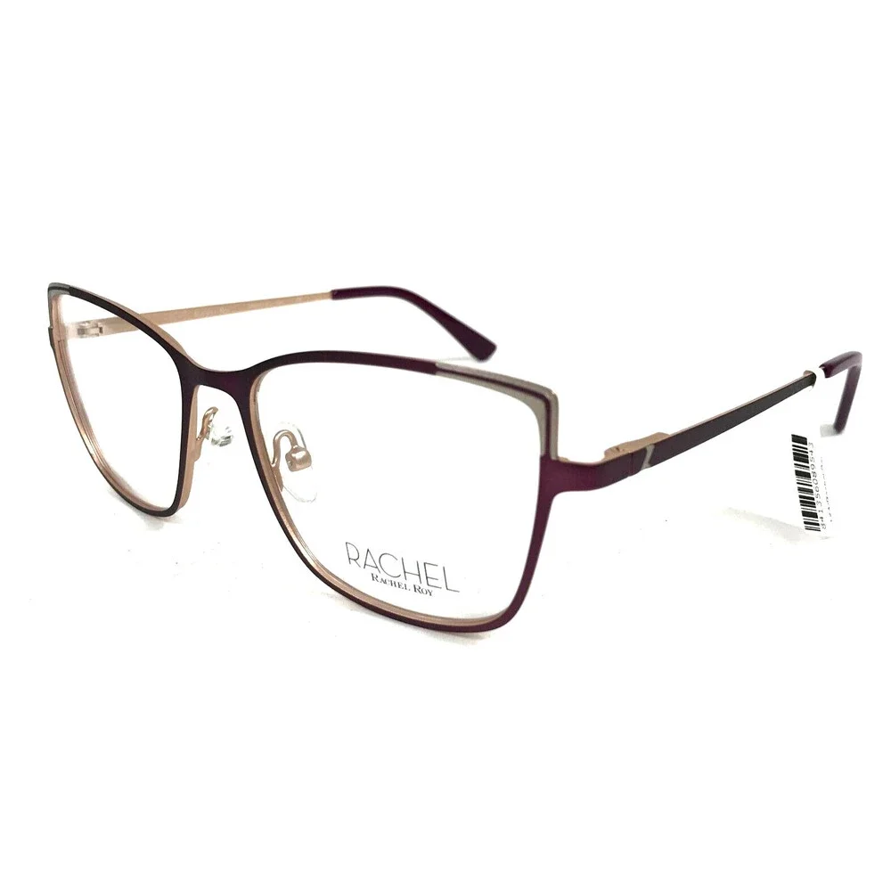 Rachel Roy Eyeglasses Frames NOBLE PURPLE Gold Cat Eye Full Rim 52-17-135